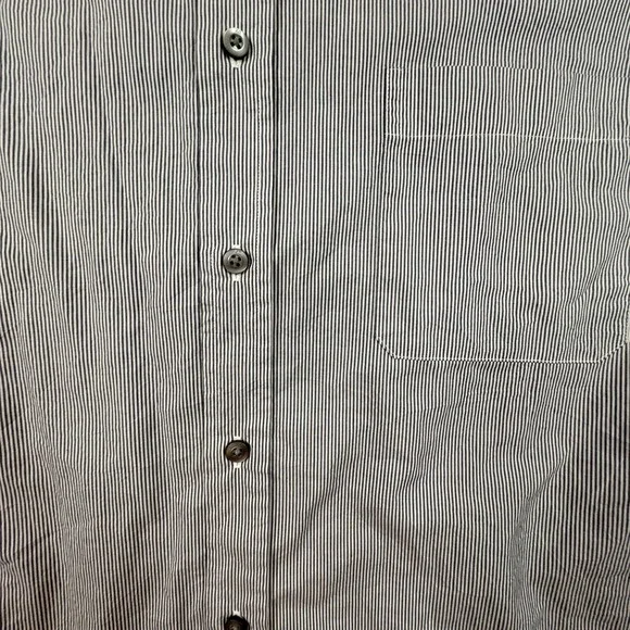 Ermenegildo Zegna Men's XL‎ Dress Shirt Blue/Gray Striped LS SEE DESCRIPTION - Picture 9 of 16